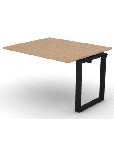 Allungo per tavolo riunione composto profondità cm 100, spessore piano mm 25 e gamba ad anello chiuso - cm 120x100x74h