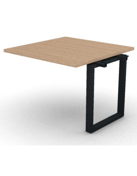 Allungo per tavolo riunione composto profondità cm 100, spessore piano mm 30 e gamba ad anello chiuso - cm 100x100x74,5h