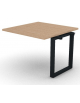 Allungo per tavolo riunione composto profondità cm 100, spessore piano mm 30 e gamba ad anello chiuso - cm 100x100x74,5h