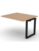 Allungo per tavolo riunione composto profondità cm 100, spessore piano mm 30 e gamba ad anello chiuso - cm 120x100x74,5h