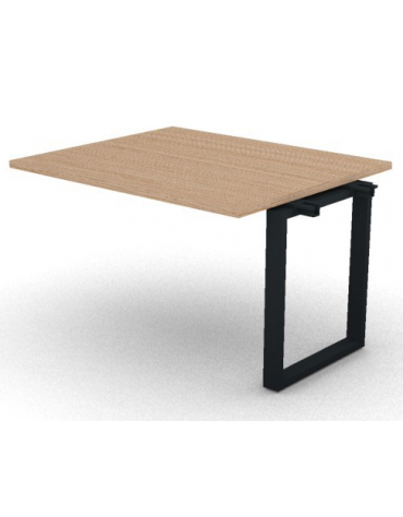 Allungo per tavolo riunione composto profondità cm 100, spessore piano mm 30 e gamba ad anello chiuso - cm 120x100x74,5h
