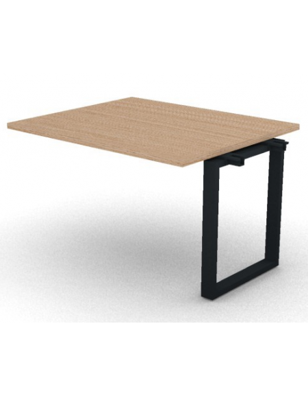 Allungo per tavolo riunione composto profondità cm 100, spessore piano mm 30 e gamba ad anello chiuso - cm 120x100x74,5h