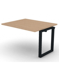 Allungo per tavolo riunione composto profondit&agrave; cm 100, spessore piano mm 30 e gamba ad anello chiuso - cm 120x100x74,5h