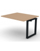 Allungo per tavolo riunione composto profondità cm 100, spessore piano mm 30 e gamba ad anello chiuso - cm 120x100x74,5h