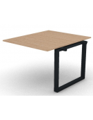 Allungo per tavolo riunione composto profondità cm 120, spessore piano mm 18 e gamba ad anello chiuso - cm 100x120x73,5h