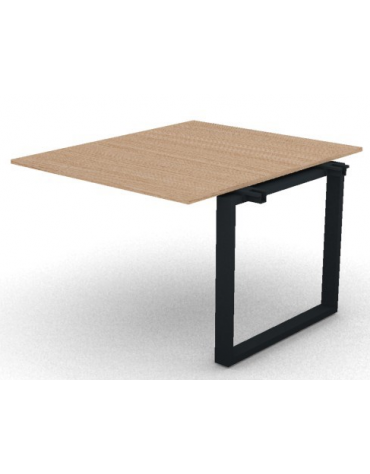 Allungo per tavolo riunione composto profondità cm 120, spessore piano mm 18 e gamba ad anello chiuso - cm 100x120x73,5h
