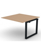 Allungo per tavolo riunione composto profondità cm 120, spessore piano mm 18 e gamba ad anello chiuso - cm 120x120x73,5h