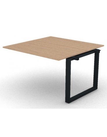 Allungo per tavolo riunione composto profondità cm 120, spessore piano mm 18 e gamba ad anello chiuso - cm 120x120x73,5h