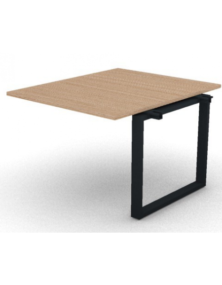 Allungo per tavolo riunione composto profondità cm 120, spessore piano mm 25 e gamba ad anello chiuso - cm 100x120x74h