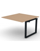 Allungo per tavolo riunione composto profondità cm 120, spessore piano mm 25 e gamba ad anello chiuso - cm 120x120x74h