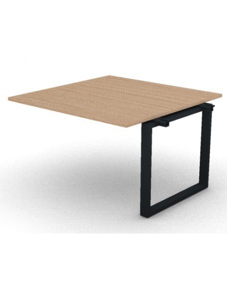 Allungo per tavolo riunione composto profondità cm 120, spessore piano mm 25 e gamba ad anello chiuso - cm 120x120x74h