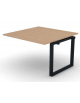 Allungo per tavolo riunione composto profondità cm 120, spessore piano mm 25 e gamba ad anello chiuso - cm 120x120x74h