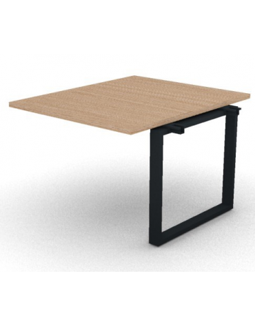 Allungo per tavolo riunione composto profondità cm 120, spessore piano mm 30 e gamba ad anello chiuso - cm 100x120x74,5h
