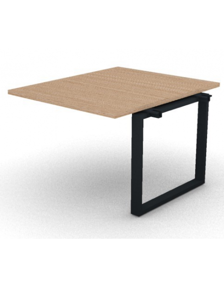 Allungo per tavolo riunione composto profondità cm 120, spessore piano mm 30 e gamba ad anello chiuso - cm 100x120x74,5h