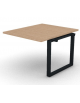 Allungo per tavolo riunione composto profondità cm 120, spessore piano mm 30 e gamba ad anello chiuso - cm 100x120x74,5h