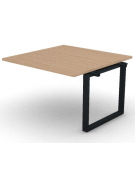 Allungo per tavolo riunione composto profondità cm 120, spessore piano mm 30 e gamba ad anello chiuso - cm 120x120x74,5h