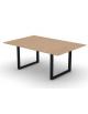 Tavolo riunione piano melaminico spessore mm 18 e gamba metallica ad anello chiuso - Colori a scelta - cm 180x120x73,5h