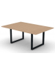 Tavolo riunione piano melaminico spessore mm 25 e gamba metallica ad anello chiuso - Colori a scelta - cm 180x120x74h