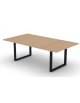 Tavolo riunione piano melaminico spessore mm 25 e gamba metallica ad anello chiuso - Colori a scelta - cm 220x120x74h