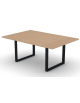 Tavolo riunione piano melaminico spessore mm 30 e gamba metallica ad anello chiuso - Colori a scelta - cm 180x120x74,5h