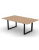 Tavolo riunione piano melaminico spessore mm 30 e gamba metallica ad anello chiuso - Colori a scelta - cm 200x120x74,5h