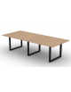 Tavolo riunione composto piano melaminico spessore mm 25 e gamba metallica ad anello chiuso - Colori a scelta - cm 280x120x74h
