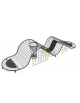 Percorso ondulato con struttura in metallo e rete in fune di Hercules - cm 1162x308x195h