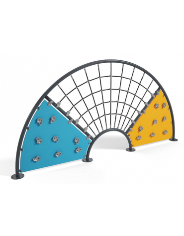 Struttura Arrampicata a forma d'Arco in metallo - Pannelli in HDPE - cm 404x22x194h