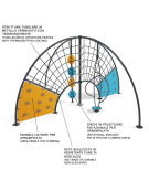 Struttura Arrampicata doppia a forma d'Arco in metallo - Pannelli in HDPE - cm 572x572x285h