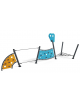 Percorso Multifunzione per bambini - con passerella in corda - Pannelli in HDPE - cm 213x695x250h
