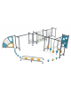 Percorso Multifunzione per bambini - con percorsi di equilibrio - Pannelli in HDPE per arrampicata - cm 1230x1000x250h