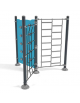 Palestrina in metallo per bambini con parete di corda, pannello arrampicata in HDPE - cm 225x197x203h