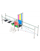 Percorso equilibrio inclusivo per bambini con struttura in alluminio - dimensioni cm 223x630x200h