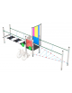 Percorso equilibrio inclusivo per bambini con struttura in alluminio - dimensioni cm 223x630x200h