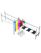 Percorso equilibrio inclusivo per bambini con struttura in alluminio - dimensioni cm 223x630x200h