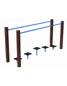 Percorso su funghi delimitato da pali in plastica riciclata - cm 281x78x133h