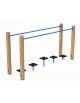 Percorso su funghi delimitato da pali in legno termotrattato - cm 281x78x133h