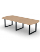 Tavolo riunione composto piano ovale in melaminico spessore mm 30 e gamba ad anello - Colori a scelta - cm 280x120x74,5h