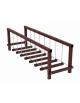 Ponte Tibetano, struttura con pali in plastica riciclata - dimensioni cm 347x100x98h