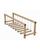 Ponte Tibetano, struttura con pali in legno termotrattato - dimensioni cm 347x100x98h