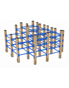 Labirinto verticale con struttura in legno termotrattato - cm 254x193x166h