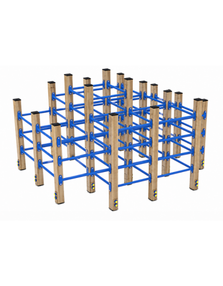 Labirinto verticale con struttura in legno termotrattato - cm 254x193x166h