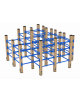 Labirinto verticale con struttura in legno termotrattato - cm 254x193x166h