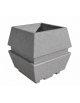 Fioriera forma quadra in cemento calcestruzzo per esterno - colore Grigio pietra - cm 98x98x104h  - Conforme ai CAM