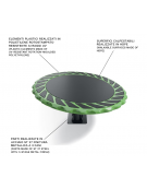 Giostra rotante spinner realizzata in HDPE antiscivolo - Basamento con elementi in acciaio - Diametro cm 180