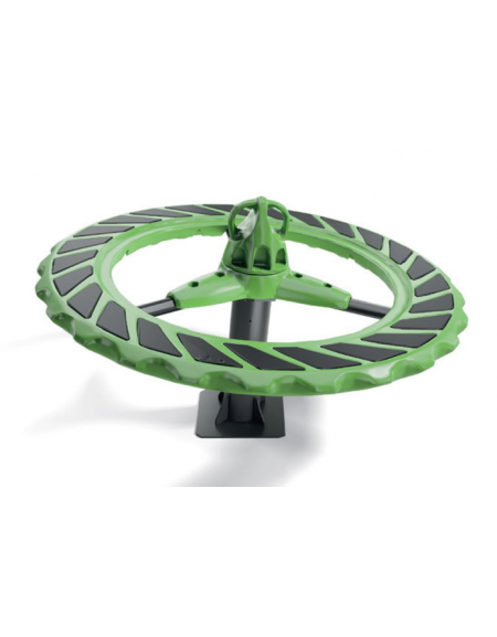 Giostra rotante spinner ad anello realizzata in HDPE - Basamento con elementi in acciaio - Diametro cm 180