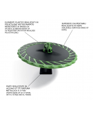 Giostra rotante spinner realizzata in HDPE antiscivolo - con Maniglione centrale - Diametro cm 180