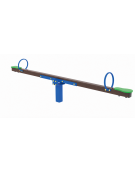 Bilico con seggiolini 2 posti con struttura in alluminio - cm 306x30x77h