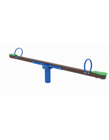 Bilico con seggiolini 2 posti con struttura in alluminio - cm 306x30x77h