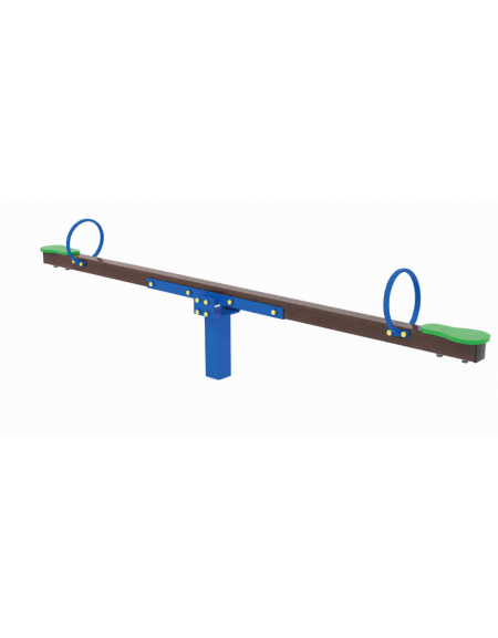 Bilico con seggiolini 2 posti con struttura in alluminio - cm 306x30x77h
